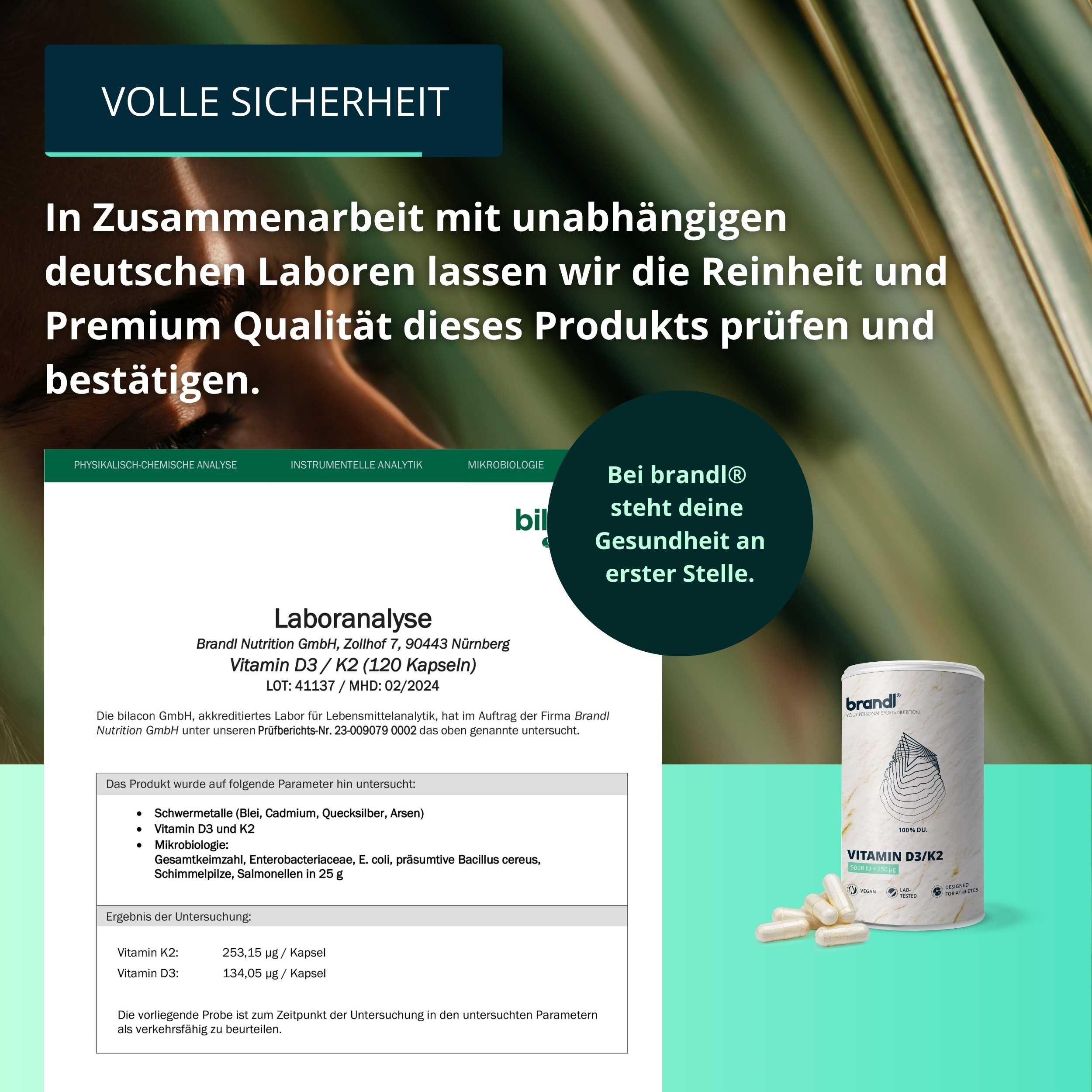 brandl® Vitamin D3 K2 vegan