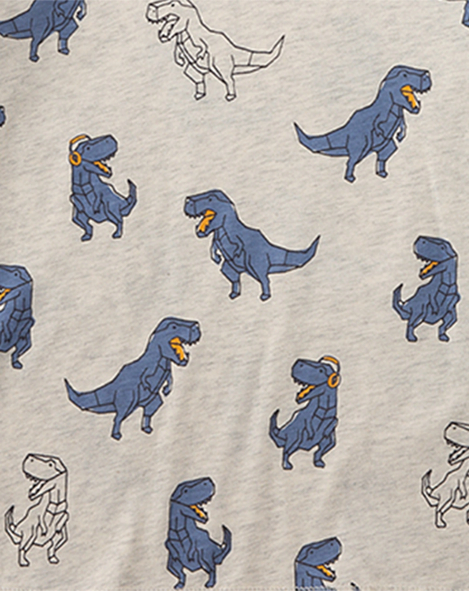 Schlafanzug DINOSAURIER AOP lang in nature melange