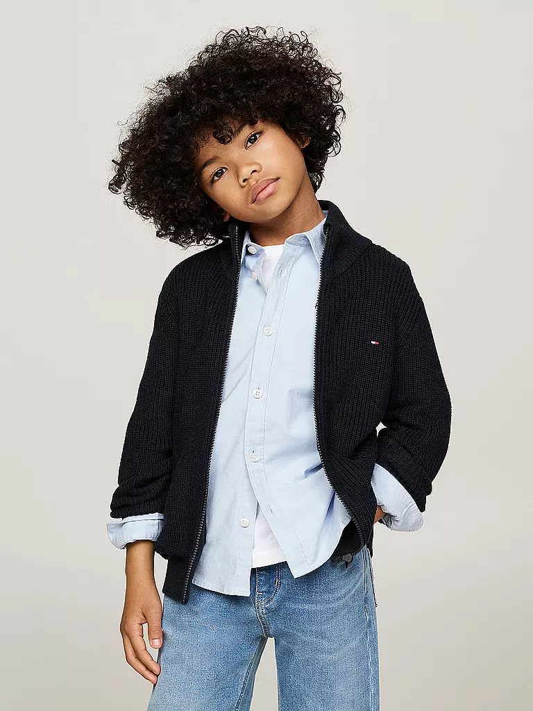 TOMMY HILFIGER Jungen Strickjacke dunkelblau