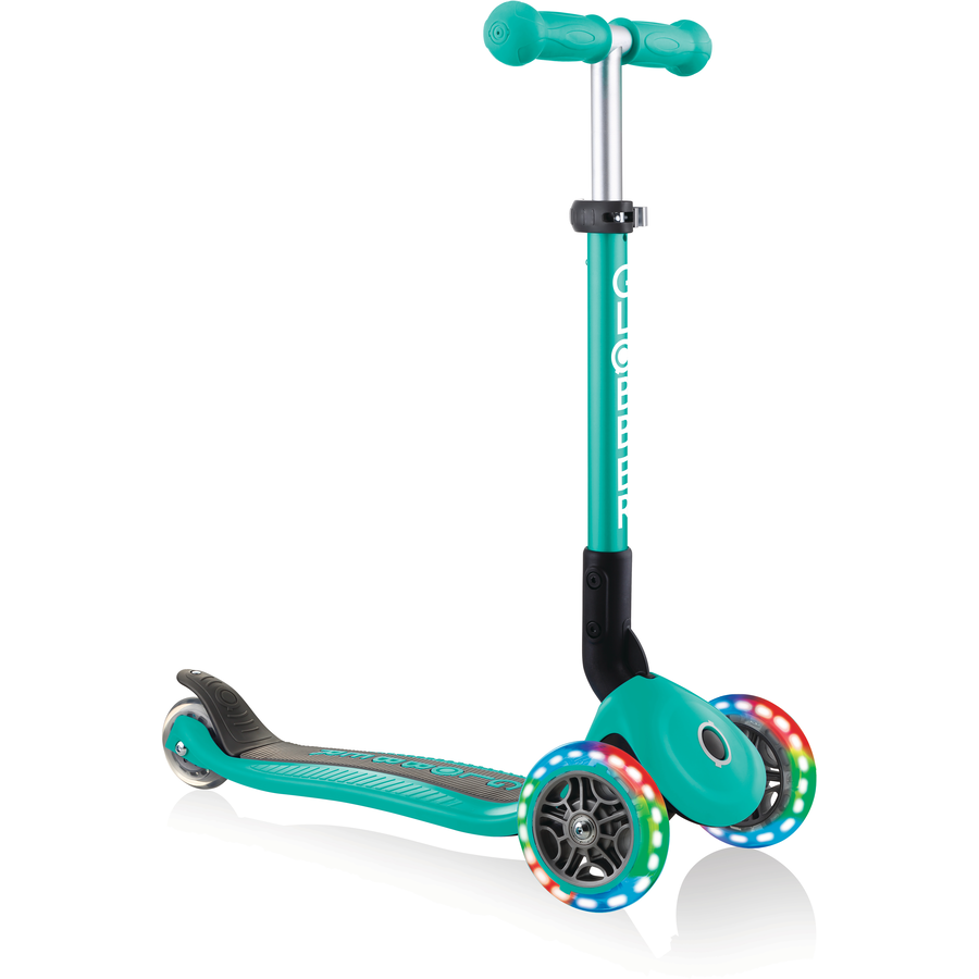 GLOBBER JUNIOR FOLDABLE LIGHTS türkis, mit Leuchtrollen