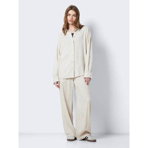 Noisy May Leilani Loose Skjorte, Natural, XL