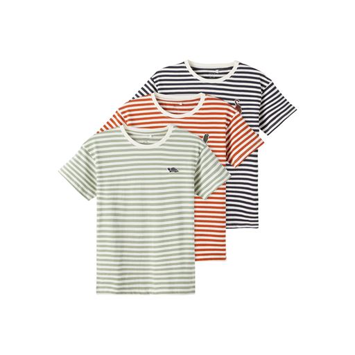 Name It Fai 3-Pak T-Shirt, Dark Navy, 134-140 cm