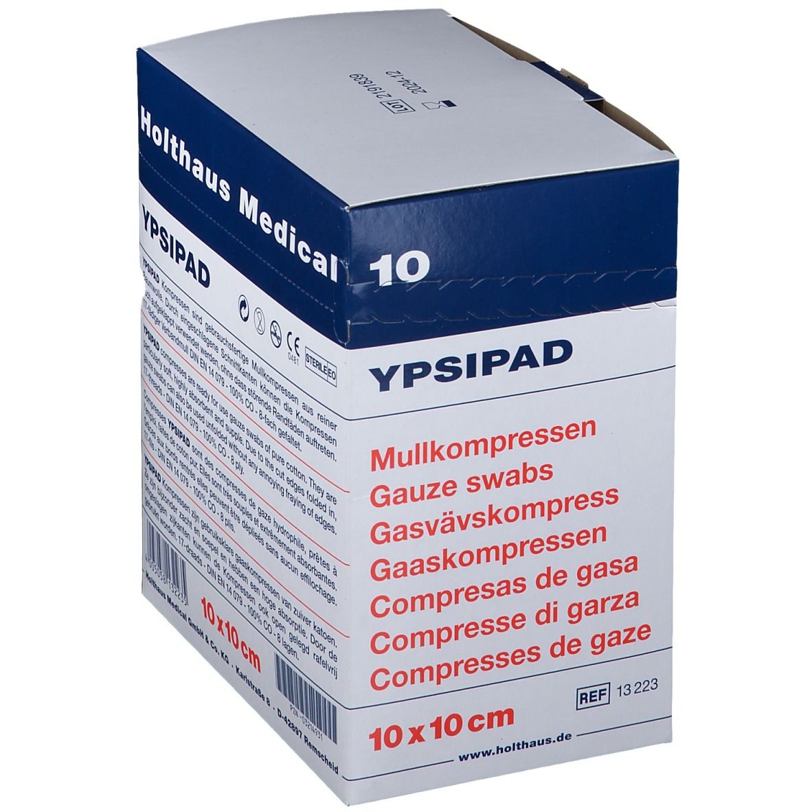 Mullkompressen Ypsipad steril 8fach 10 cm x 10 cm