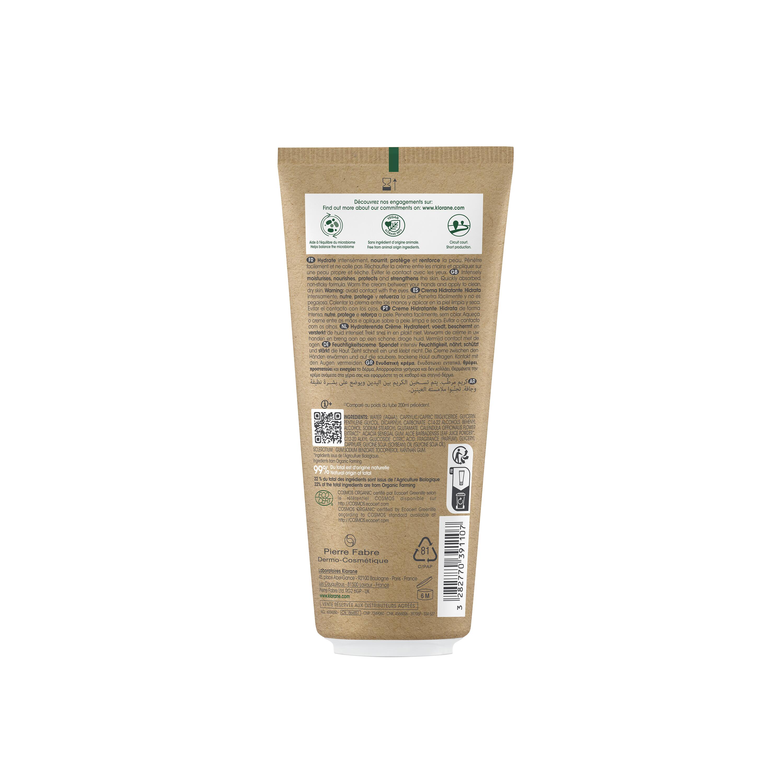 Klorane Bébé Feuchtigkeitscreme Creme Bio Tb 200 ml