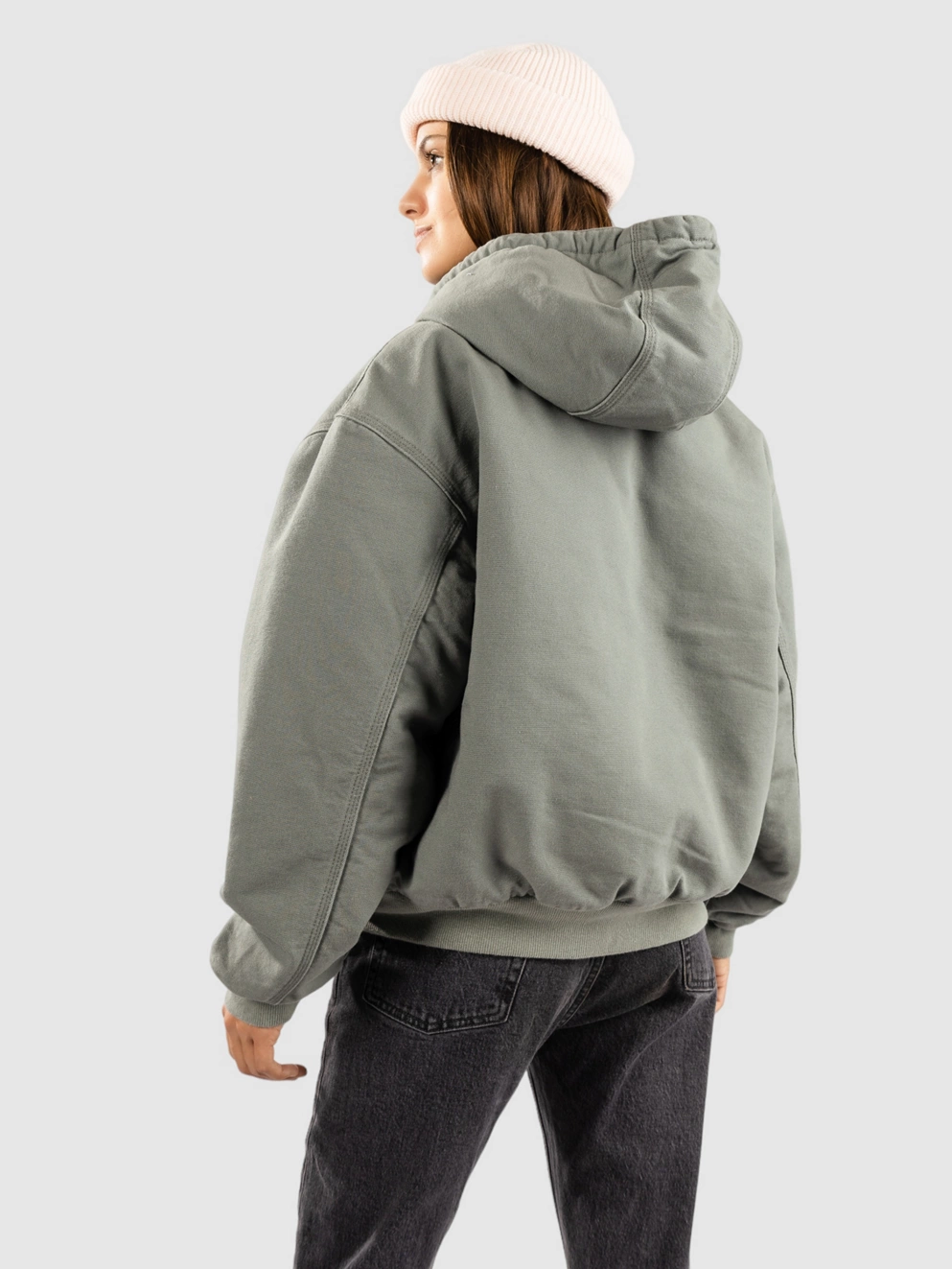 Carhartt WIP Og Active Jacket smoke green rinsed