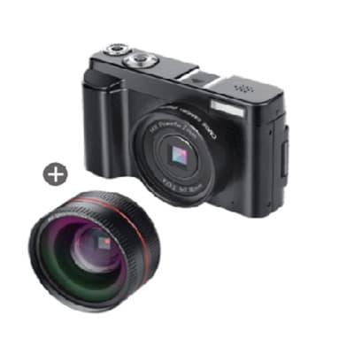 Digitalkamera 24MP med vidvinkelobjektiv