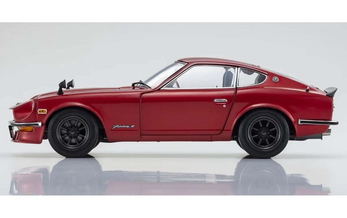 Nissan Fairlady Z-L (S30) 1970 Metallisch Rot, 1:18<br>Detailgetreues Modellauto für Sammler im Massstab 1:18