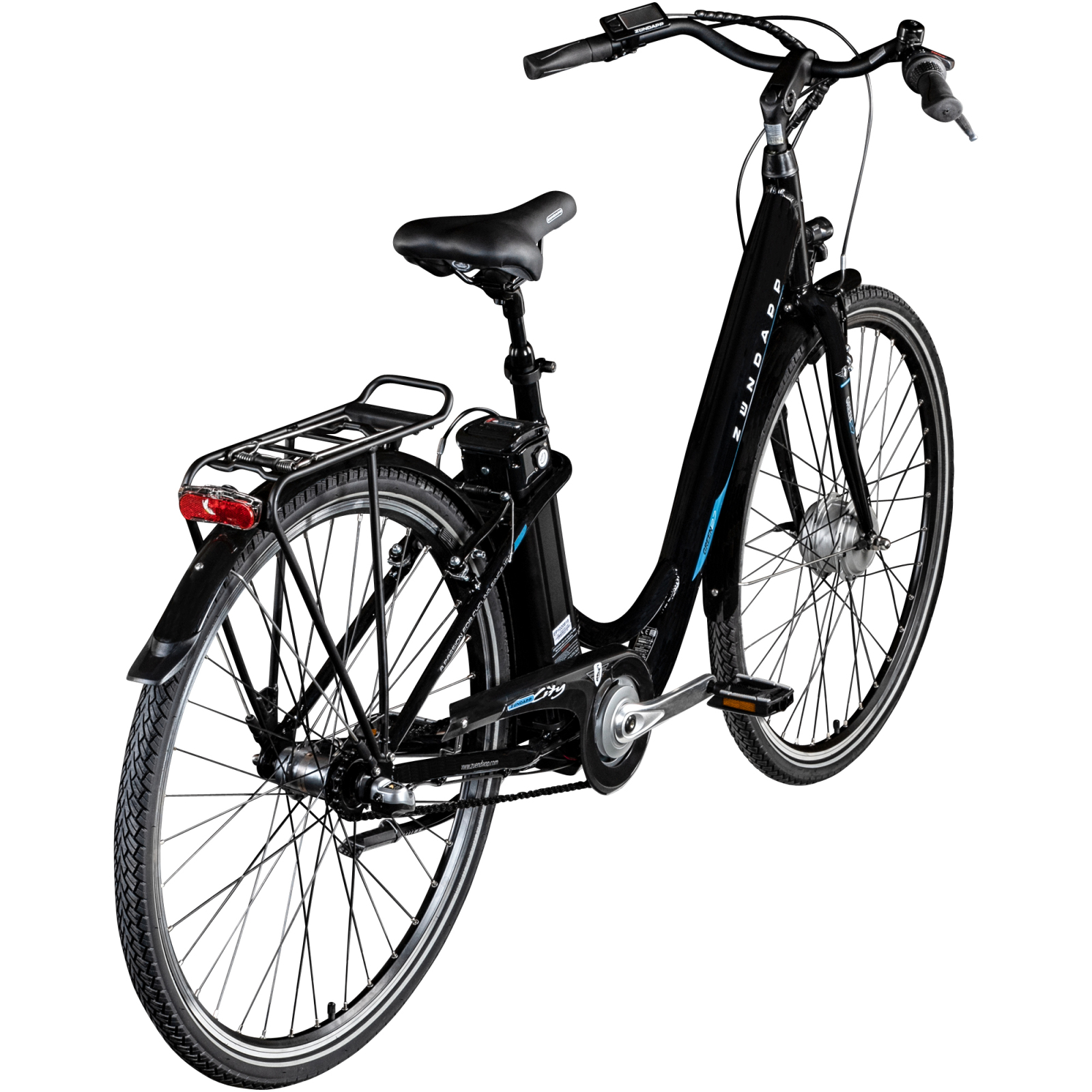 Zündapp GREEN 2.7 E-Citybike Unisex 28'' - schwarz-blau - 48 cm Rahmengröße