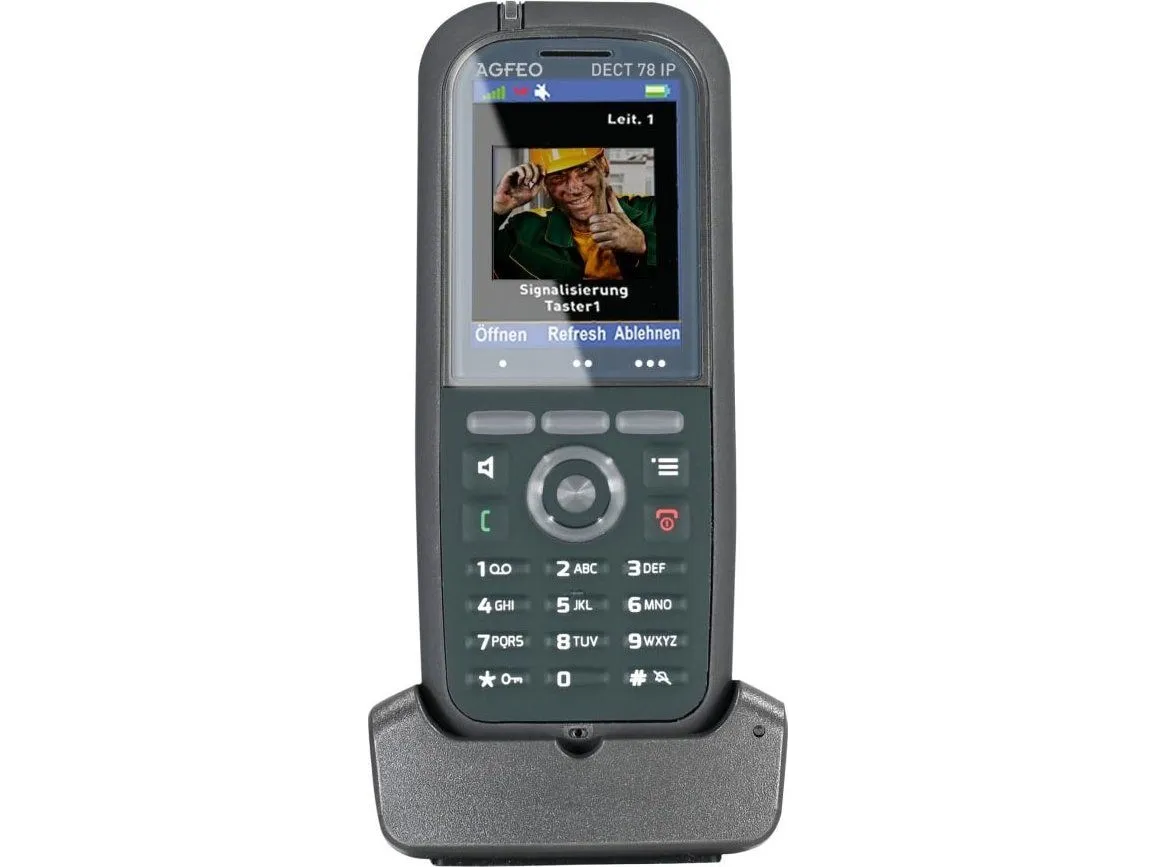 AGFEO DECT 78 IP, IP telefon, Grå, Trådløs håndsæt, Skrivebord, IP65, 249 entries