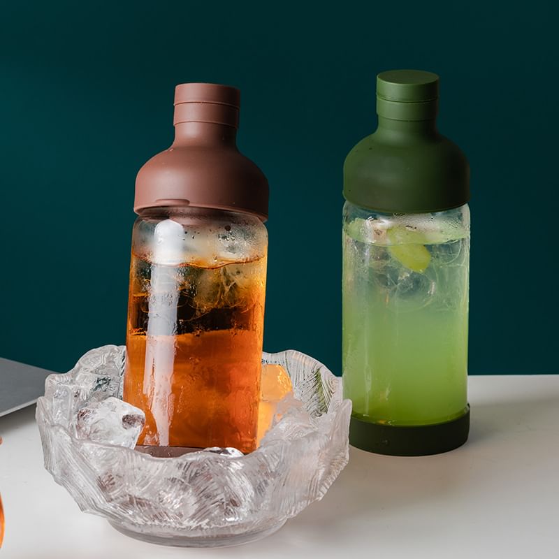 Koringa - Glazen drinkfles / siliconen hoes / set (verschillende ontwerpen)