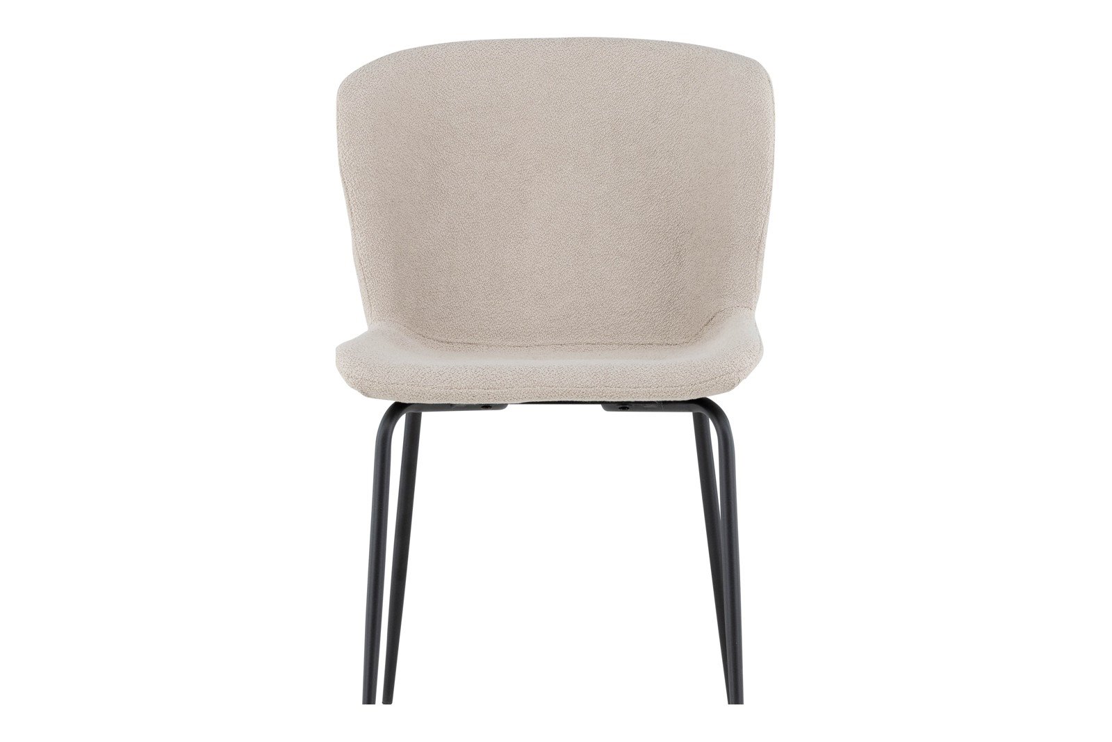 Modesto Spisestol. Sett av 2. Sett av 2. Beige boucle med sorte stålben.