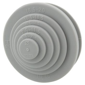 Snijnippel PG16 grijs tbv kabeldoos 20mm (10 stuks)