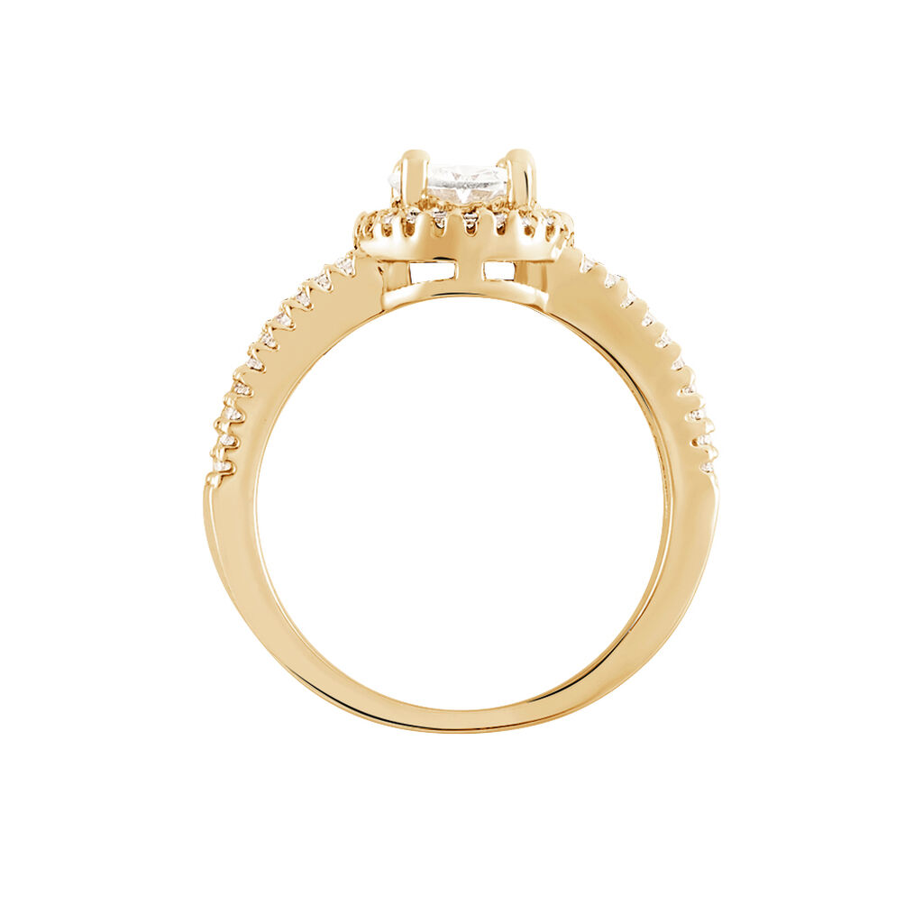 Bague Myriama Plaqué Or Jaune Oxyde De Zirconium