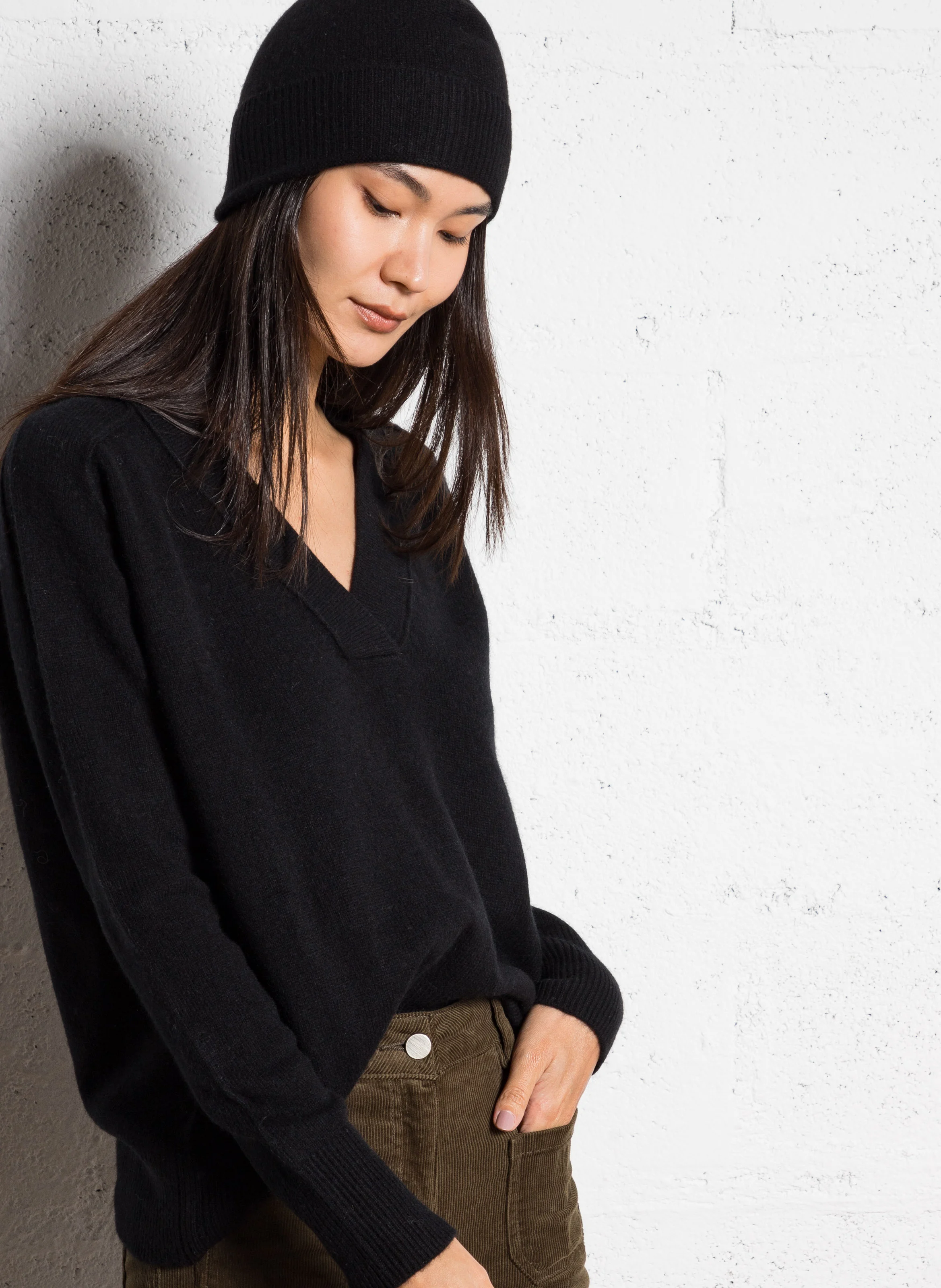 CARL - Pull ample en laine | Noir
