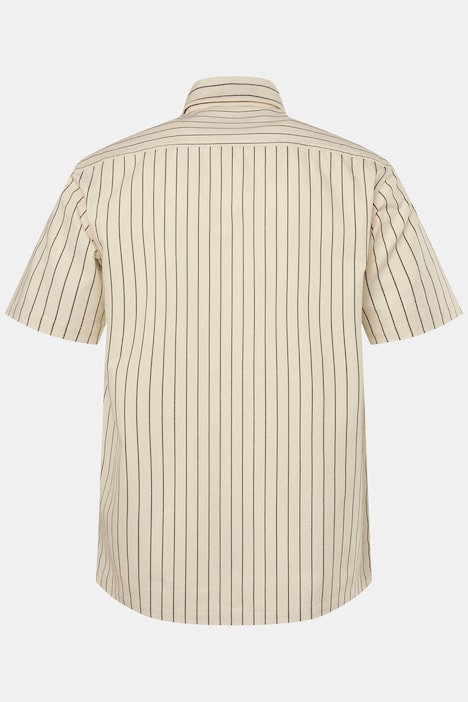 STHUGE Streifenhemd, Halbarm, Kentkragen, kastiger Fit, bis 8 XL