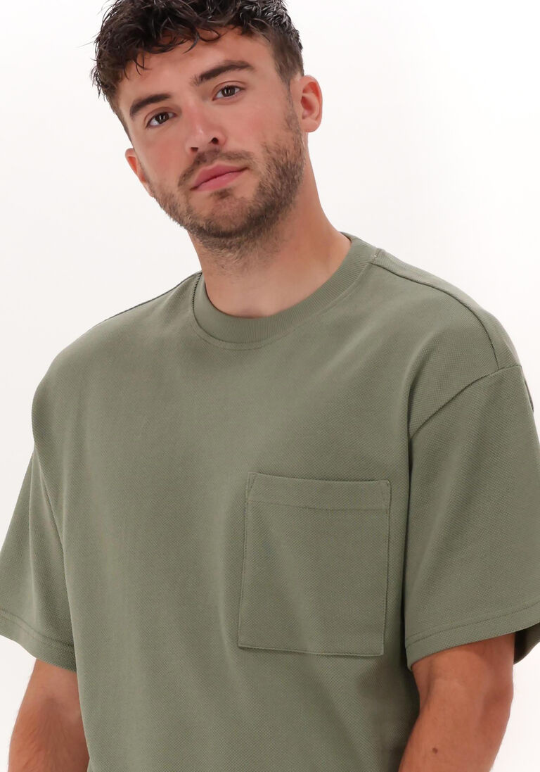 ANERKJENDT olijf anerkjendt t-shirt akholger olivine pique
