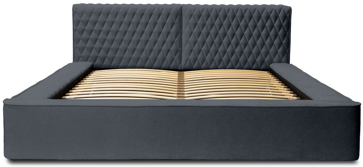 Trae Mobler Azurro 180 x 200 cm Gestoffeerd Bed Donkerblauw