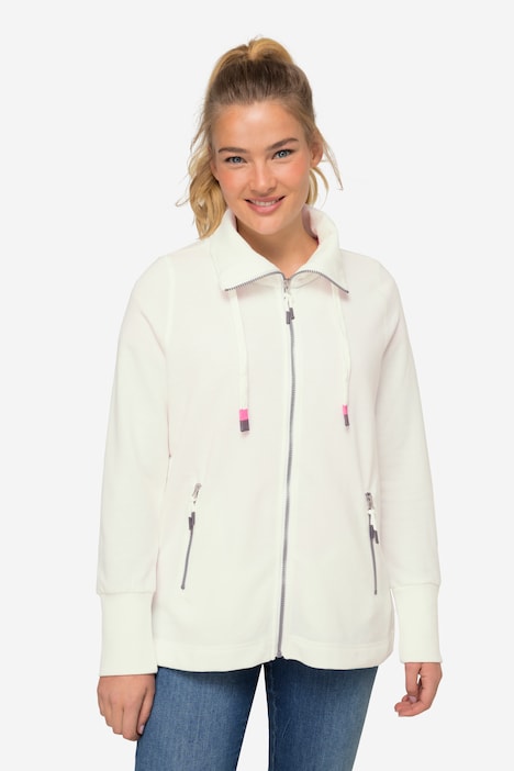 Sweatjacke, Stehkragen, Zipper, Langarm