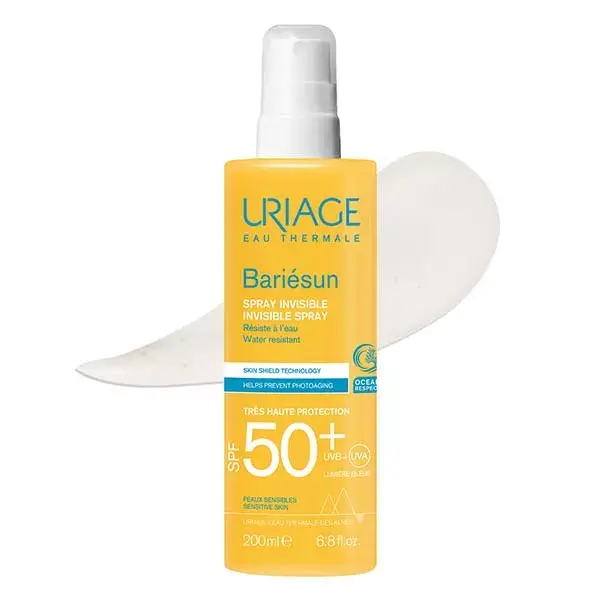 Protetor solar em spray invisível Uriage Bariésun FPS 50+ 200ml