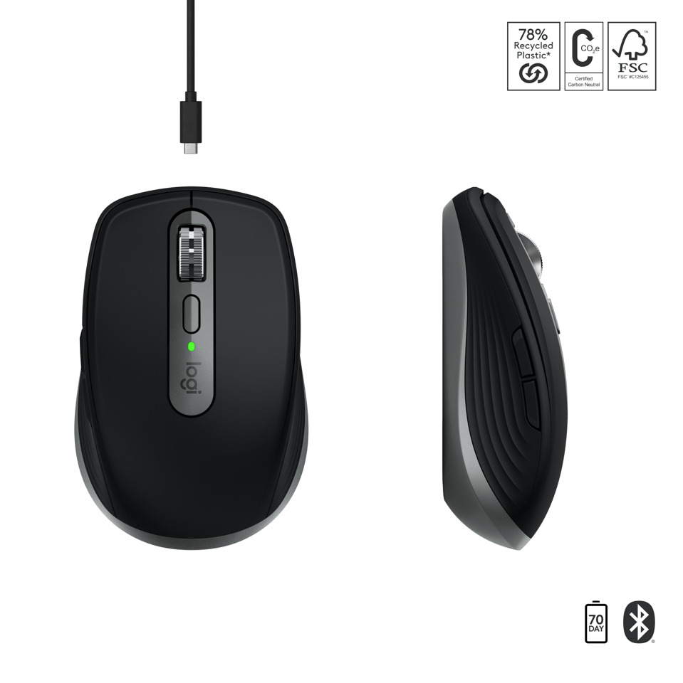 Logitech - MX Anywhere 3S For Mac Compact Wireless Performance Mouse