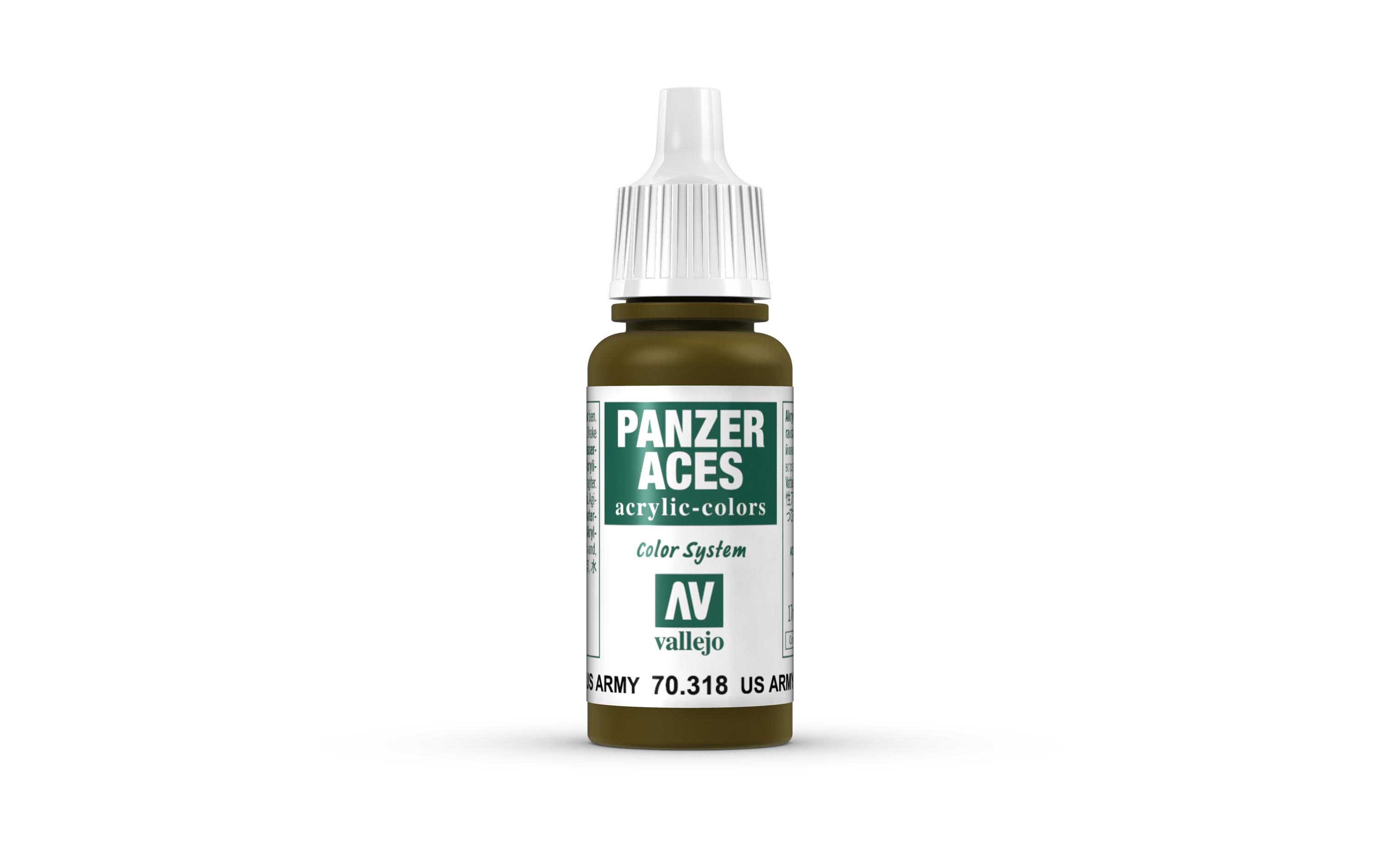Acrylfarbe Panzer Aces US. Army Tanker 17 mlAcryl Modellbaufarbe – Panzerbesatzung der US-Armee
