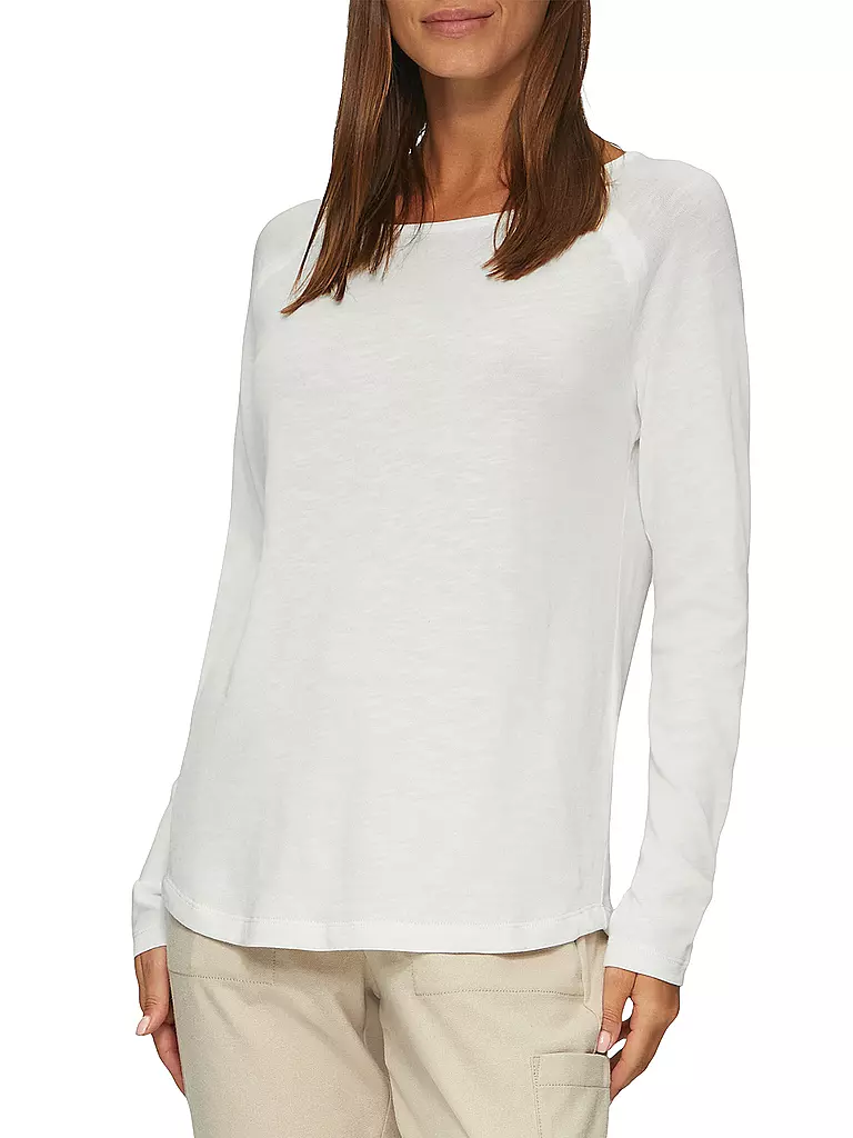 S.OLIVER Langarmshirt weiss