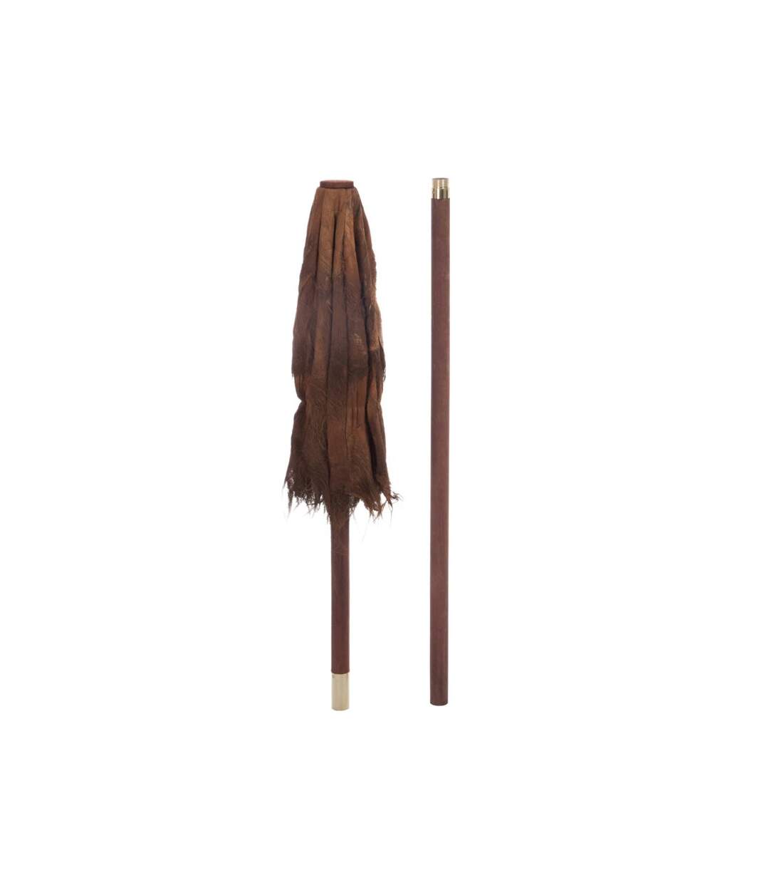 Paris Prix - Parasol En Bois cocotier 150cm Marron