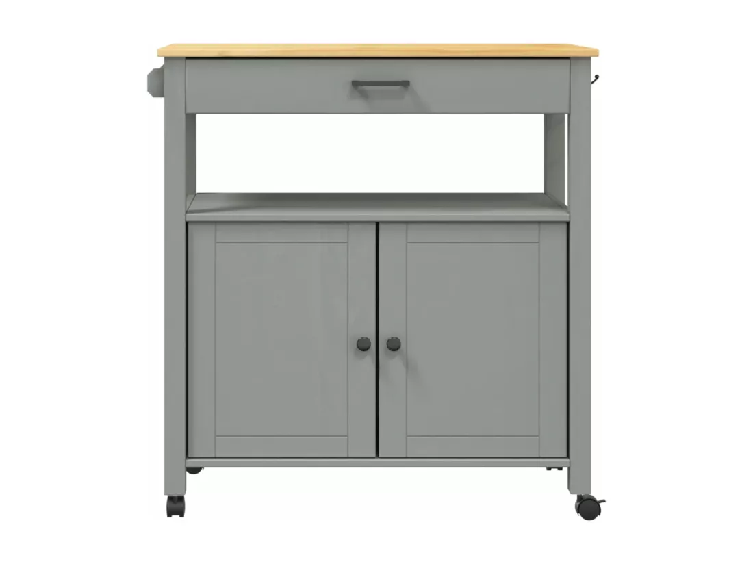 Chariot de cuisine MONZA 84x40x90 cm bois massif de pin