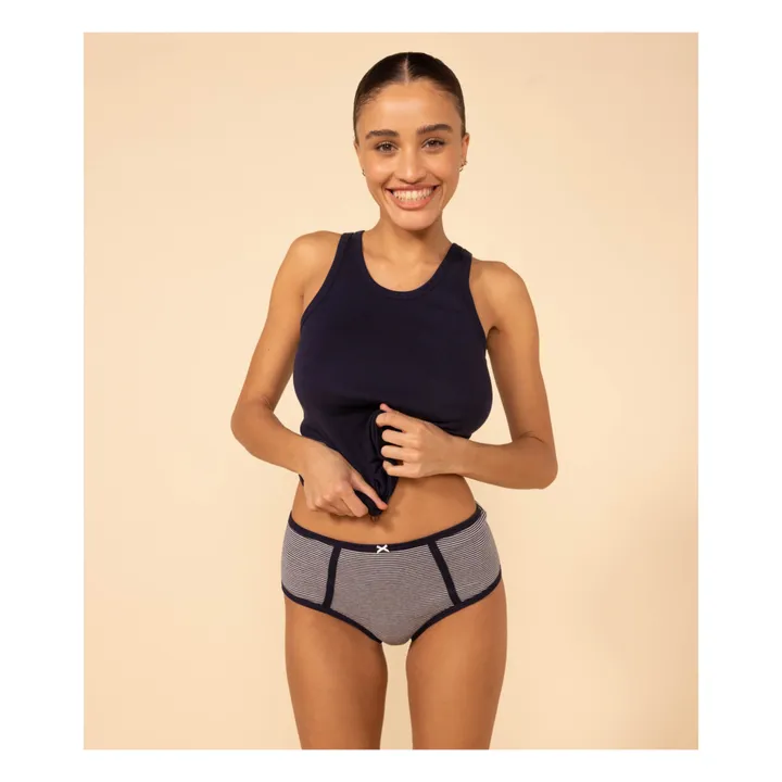 Petit Bateau Lot 2 Culottes Taille Haute Cœurs - Collection Femme | Ecru