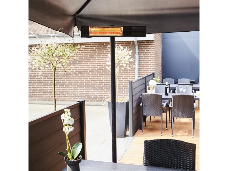 HORTUS Terrassevarmer gulvmodel GT 500/1000/1500W sort inkl. fjernbetjening (211-410)