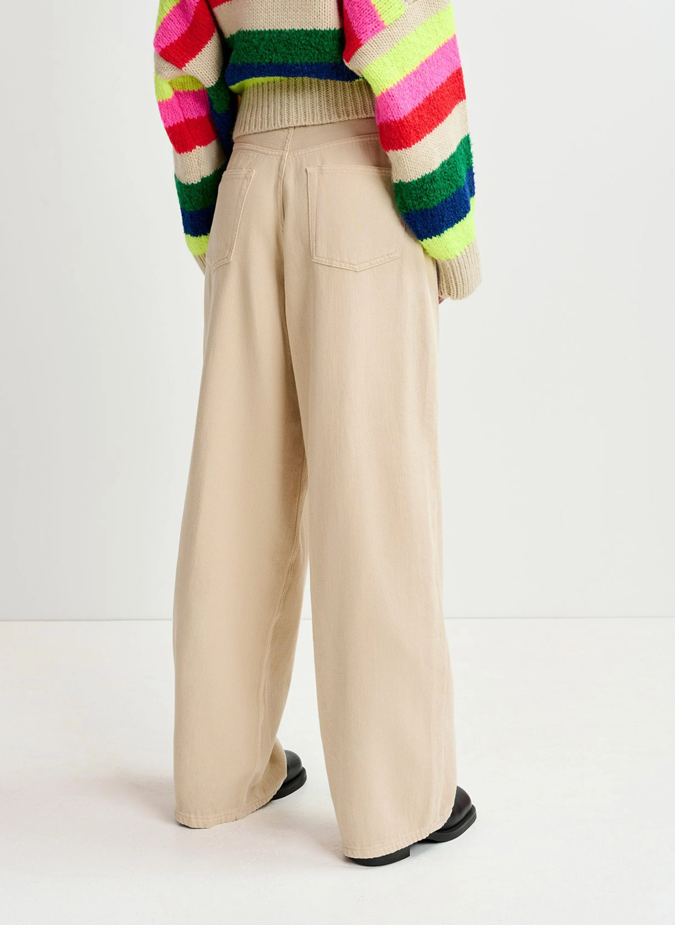 GINORMOUS - Jean large en coton | Blanc