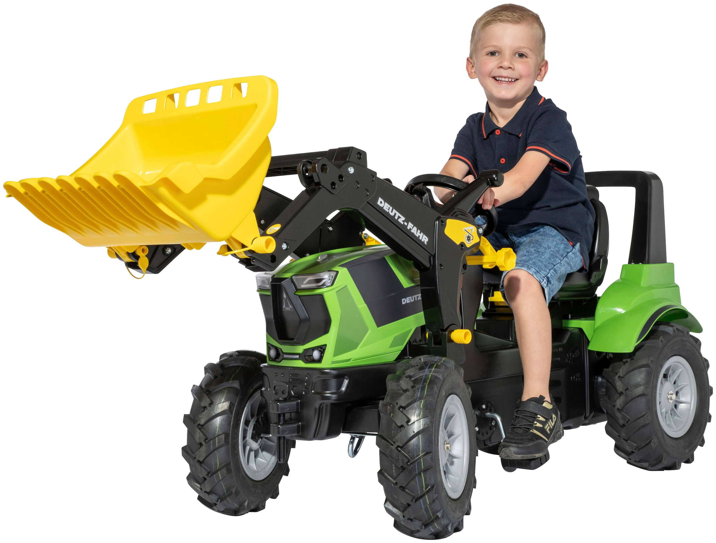 rolly toys® Trettraktor »rollyFarmtrac Premium II Deutz 8280 TTV« mit Frontlader und Luftbereifung, BxTxH: 150x54x75 cm