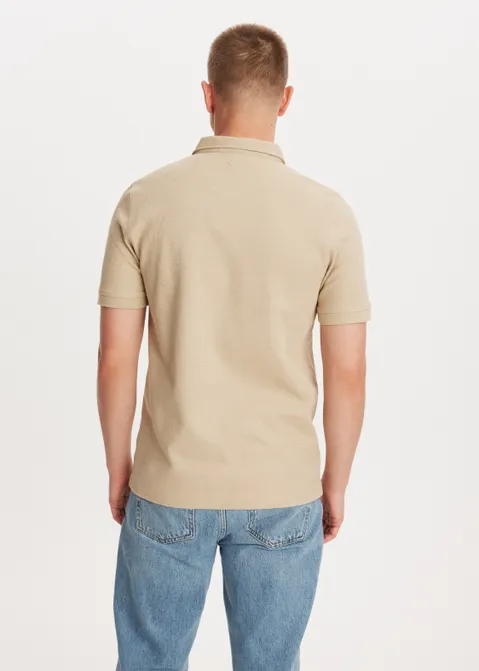 Polo met logo zand (ZAND)