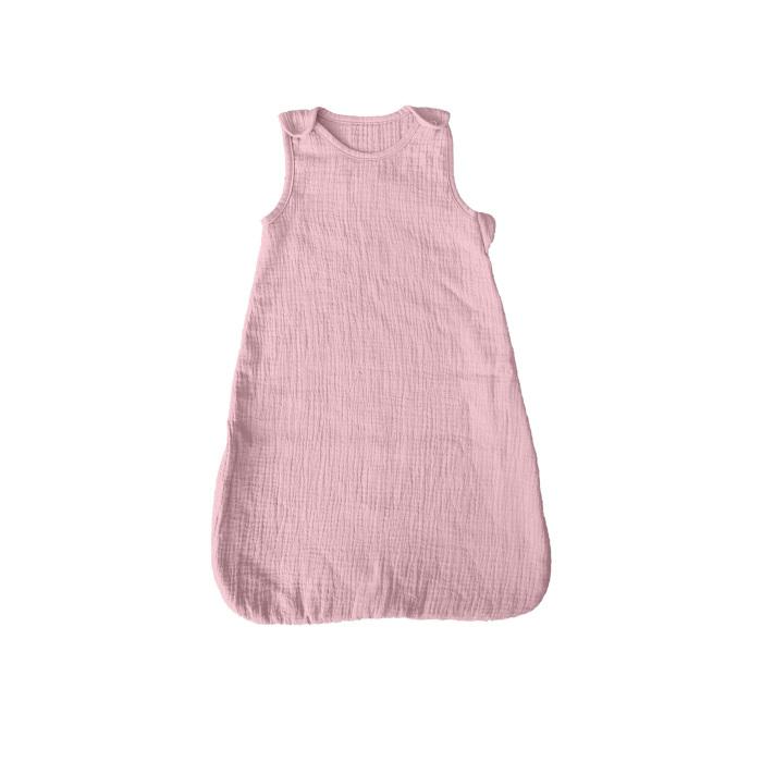 GIGOTEUSE SANS MANCHES ZIP GAZE DE COTON 40X70CM ROSE