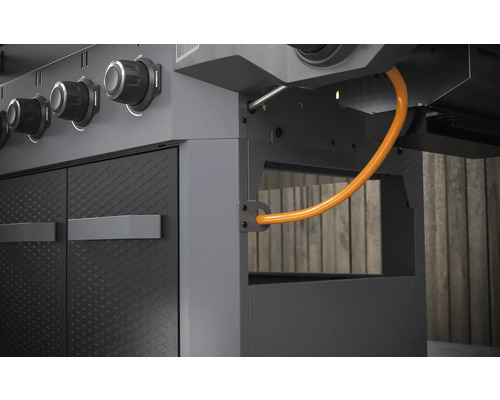 Tenneker® Carbon TG-4 U Gasgrill met 4 branders + zijbrander, gietijzeren rooster, zwart