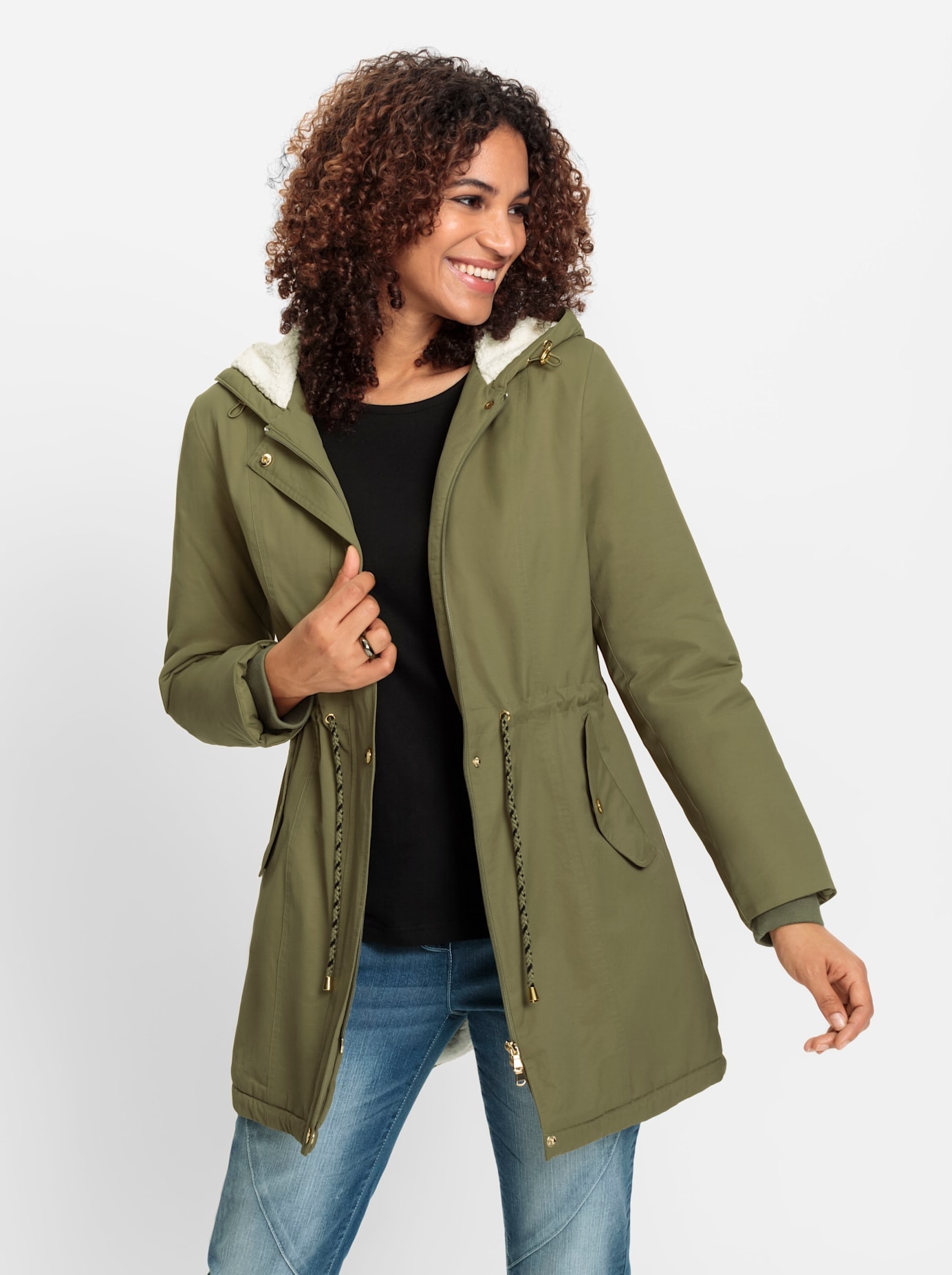 Inspirationen Langjacke mit Kapuze