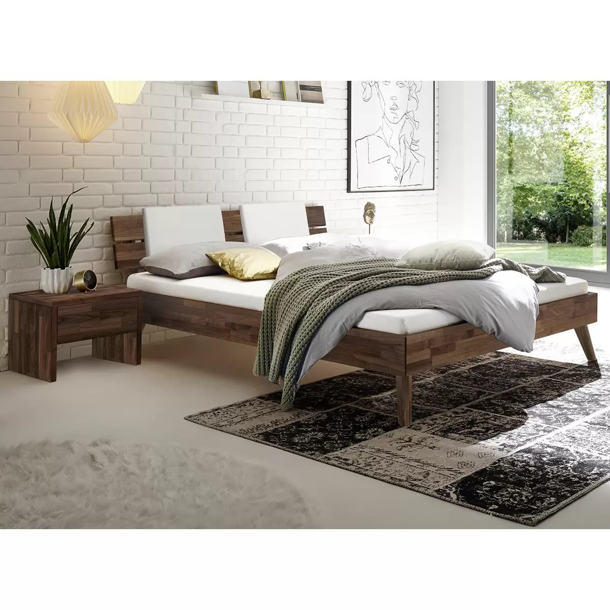 Hasena Bett 90x200 Ortona 90 x 200 Dunkelbraun