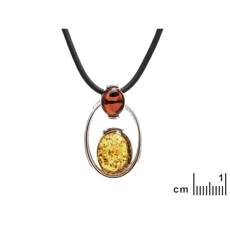 COLLIER ARGENT AMBRE