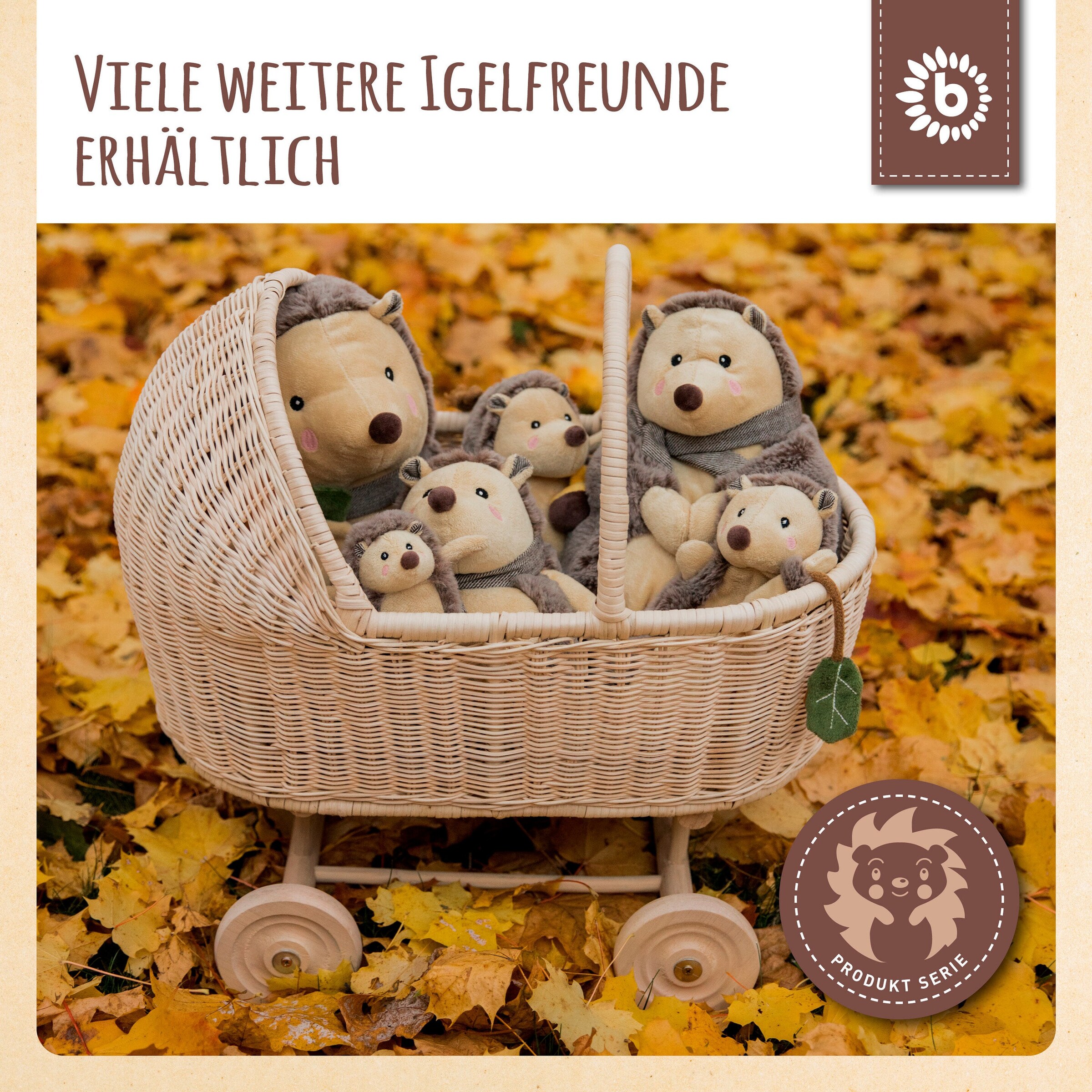 Bieco Krabbeldecke mit Aktivität Igel - ab Geburt Beige