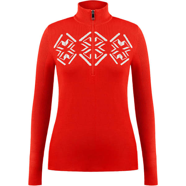 Pull POIVRE BLANC KNIT SWEATER SCARLET RED