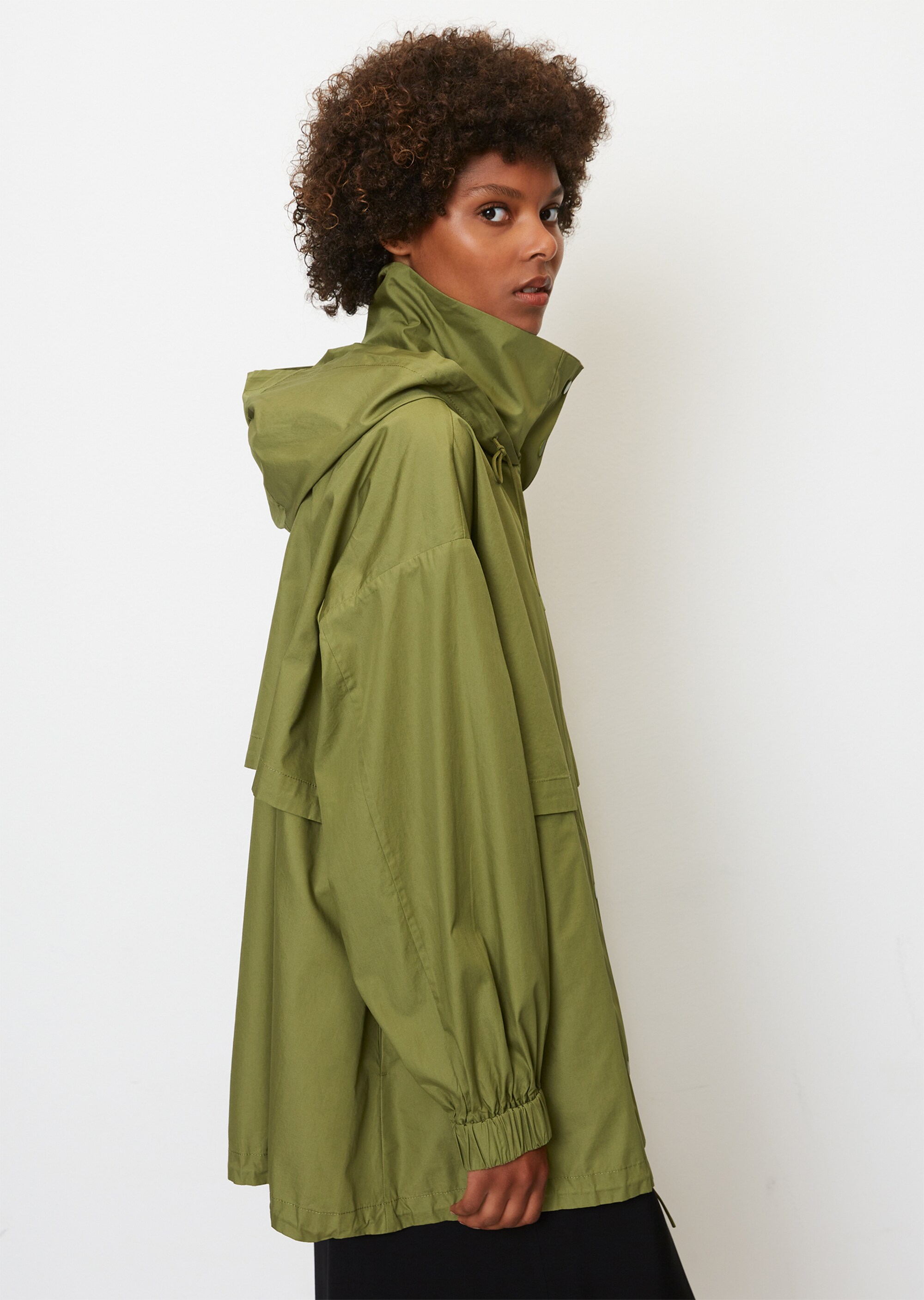 Leichter Parka mit Kapuze aus Organic Cotton-Popeline