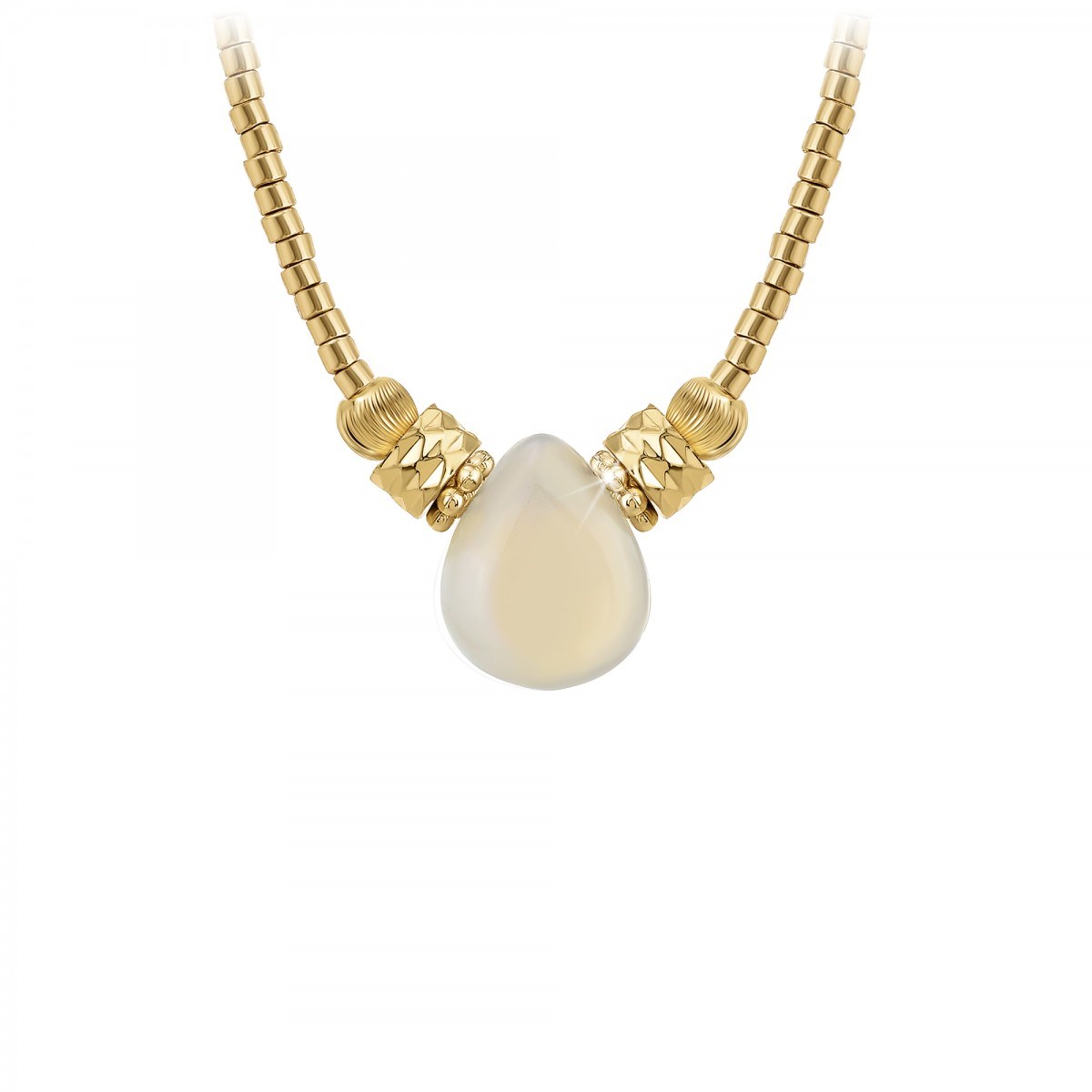 Collier SC Bohème orné d'un quartz rose
