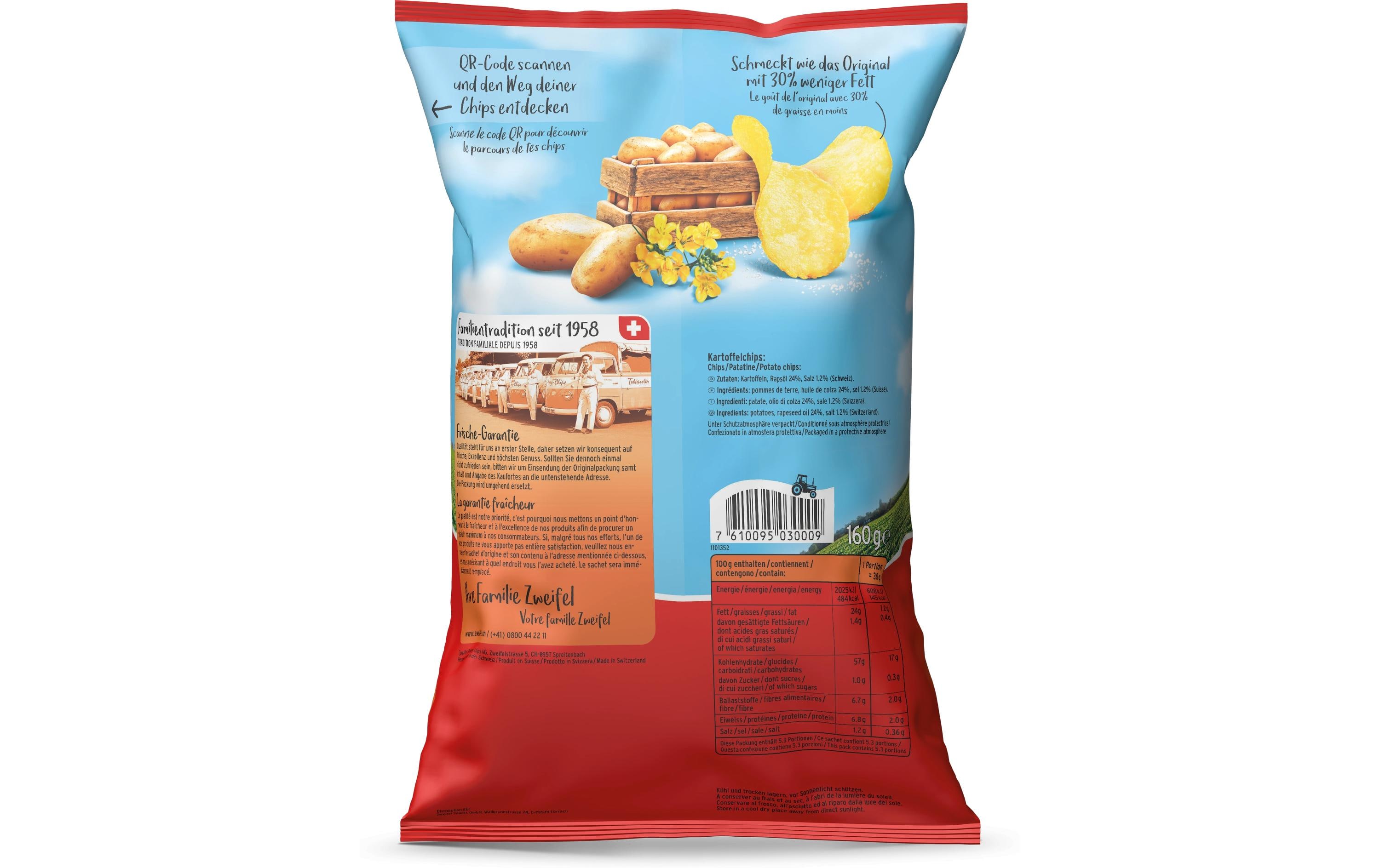 Chips Cractiv Nature 160 gKnusprige Kartoffelchips aus der Schweiz