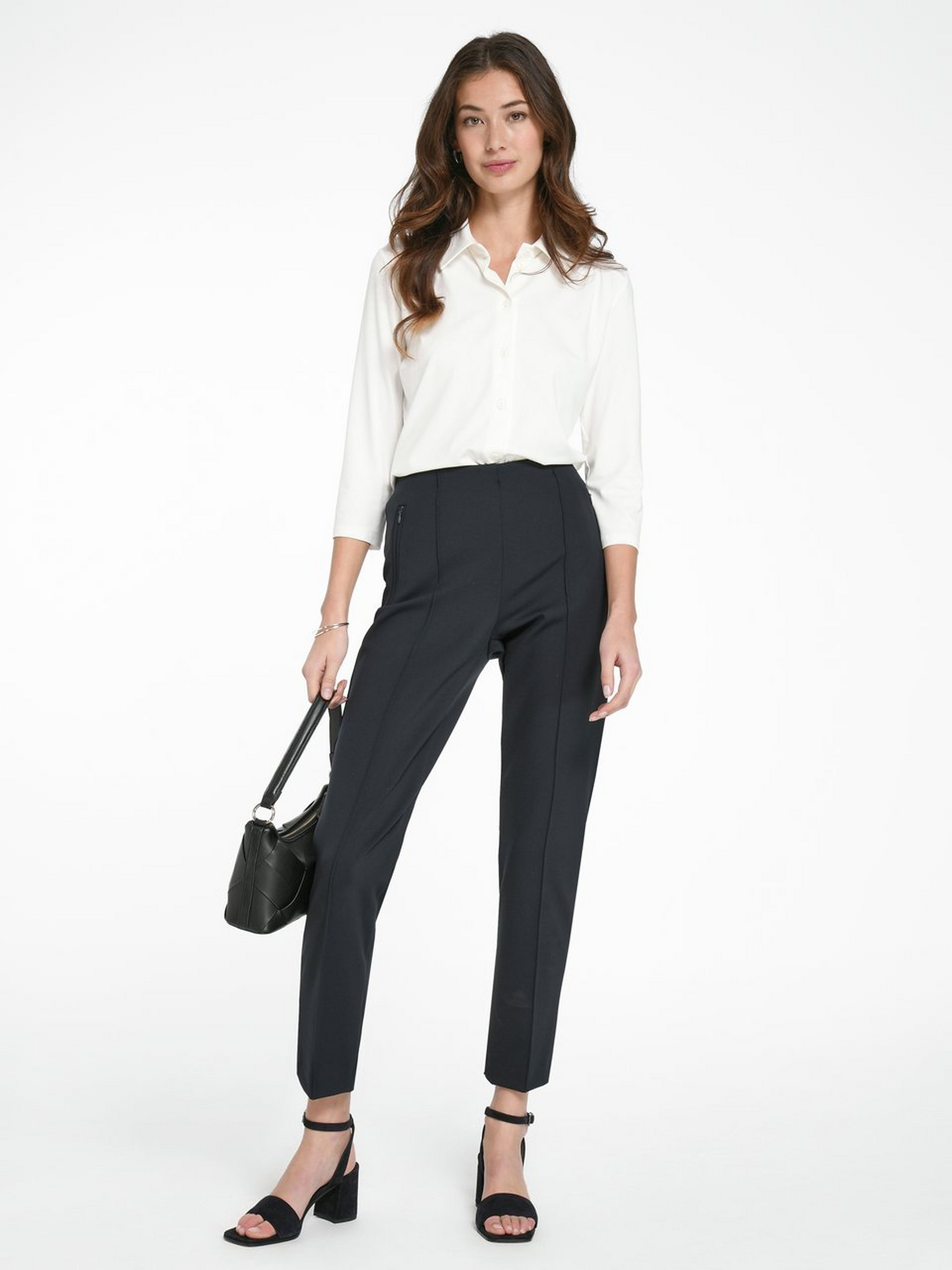 Jersey-Bluse mit 3/4-Arm