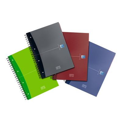 Oxford Europeanbook - Cahier A5 - 200 pages - petits carreaux (5x5 mm) - disponible dans différentes couleurs
