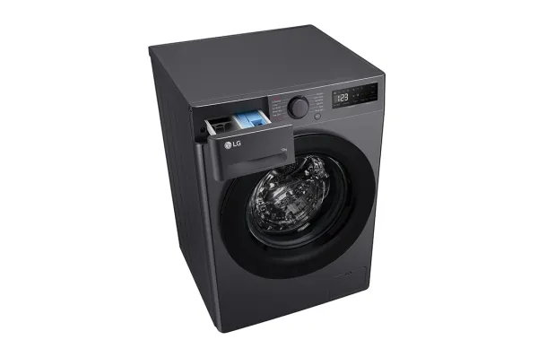 LG Serie R5 F4WR510SBM - Vaskemaskine - bredde: 60 cm - dybde: 62 cm - højde: 85 cm - frontbetjening - 10 kg - 1400 rpm - lys sort