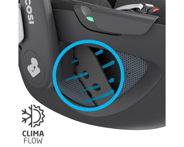 Pebble 360 0 - 15 M  40 - 83 cm  0 - 13 kg    Intuitive FlexiSpin-Drehung mit nur einer Hand |    Komfortable ClimaFlow-Temperaturregulierung |    Easy-in Gurtsystem |    G-CELL-Seitenaufpralltechnologie |