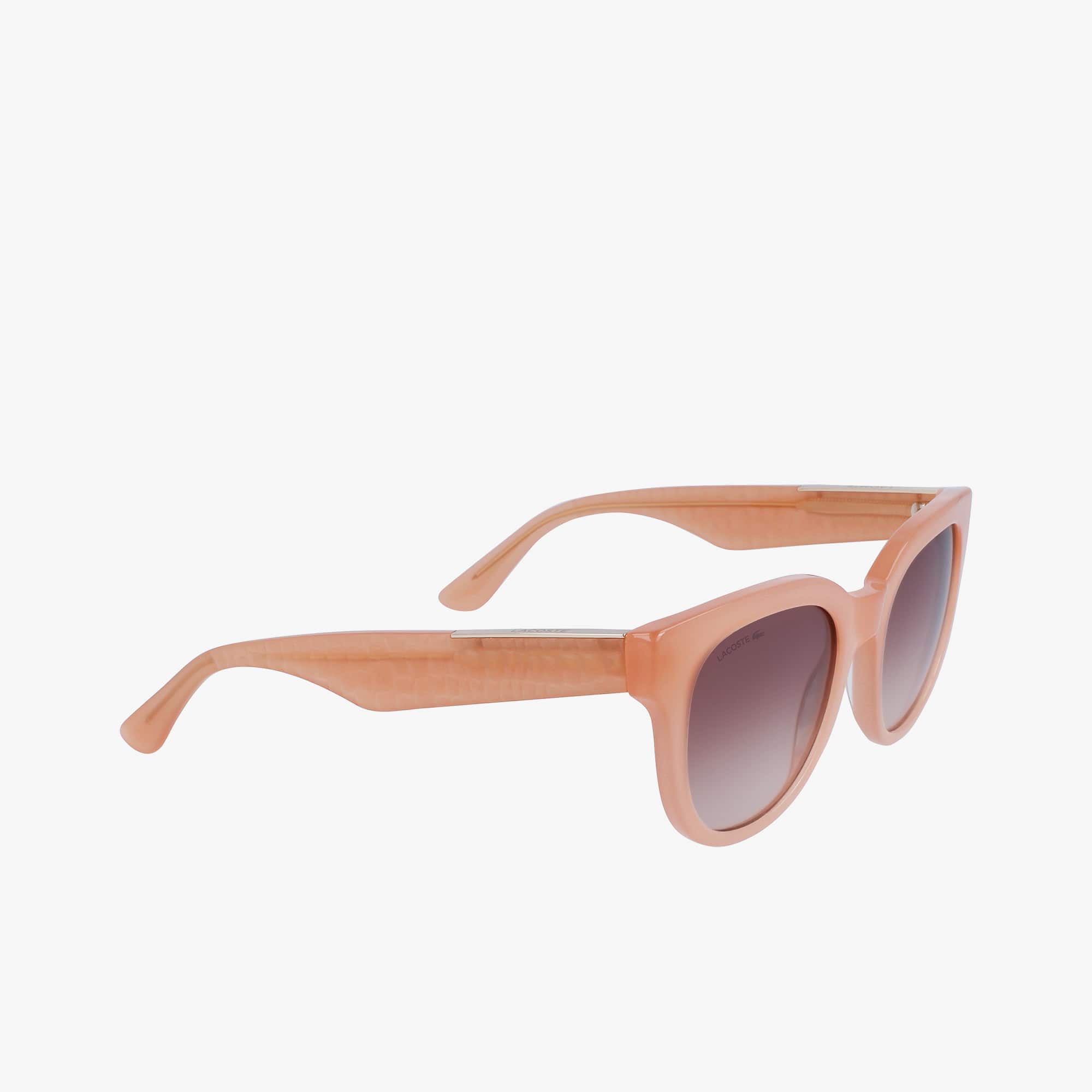 Lunettes de soleil Femme ovales Croco Skin en acétate Lunettes de soleil - Rose - Lacoste - Femme