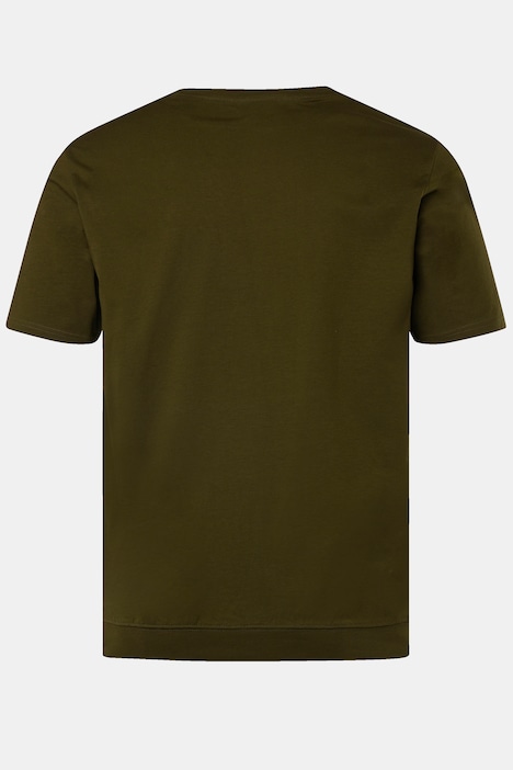 Men+ T-Shirt, Halbarm, Bauchfit, Frontdruck, bis 8 XL