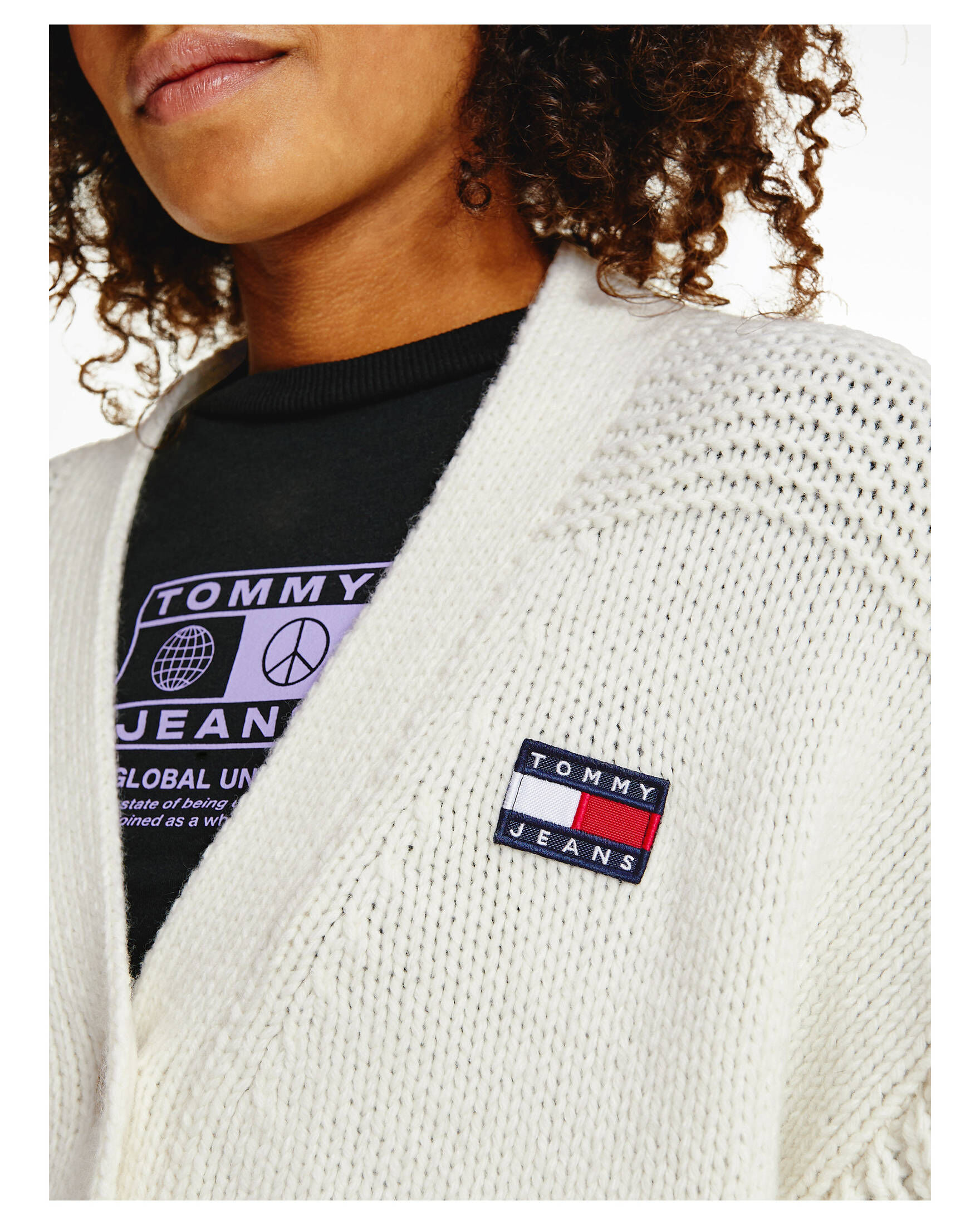 Tommy Jeans| Damen Strickjacke TJW OVRSZD BADGE CARDIGAN